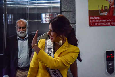 Miss Universe Harnaaz Sandhu visits Bennett University
