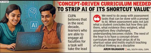 ‘India adopts AI in edu at double global rate; risks building gen that can’t think’
