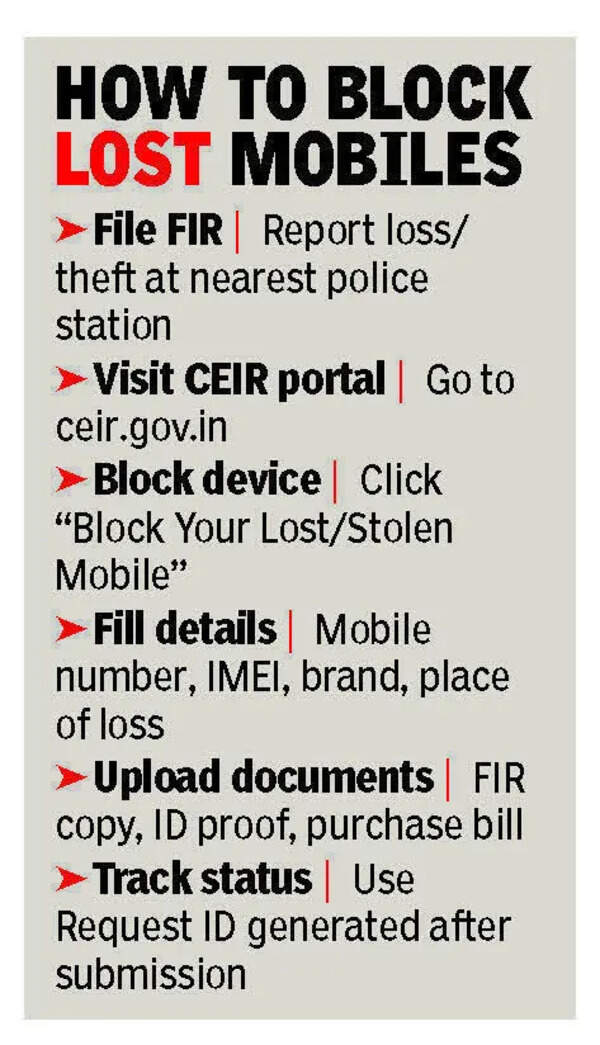 Cyber cell traces 25 lost phones, returns them