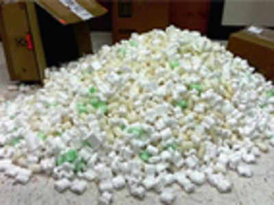 From waste packing peanut to battery parts