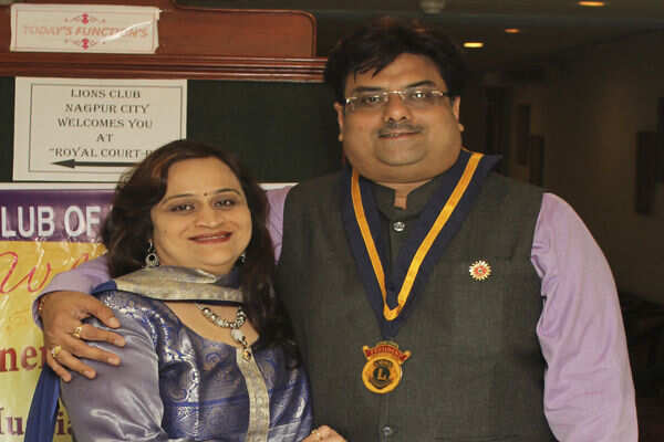 A musical touch to the usual Lions Club meeting at Hotel Tuli International in Nagpur