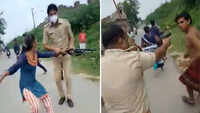 On cam: Cops open fire at a public place in UP's Firozabad 