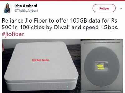 Fake news buster: Jio fiber will be offering 100gb data at Rs 500?