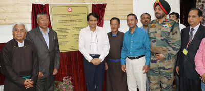 Suresh Prabhu lays foundation of survey work on Bilaspur-Manali-Leh Railway line at Leh