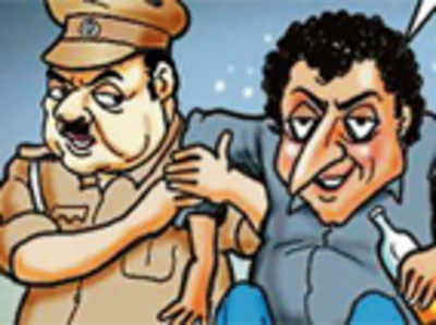 Sloshed officer creates ruckus on Diwali night
