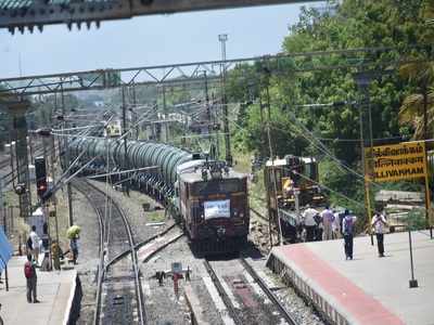 Special water train with 25 lakh litres of water reaches parched Chennai