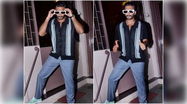 Photos: Ranveer Singh spotted in his elements outside a dubbing studio