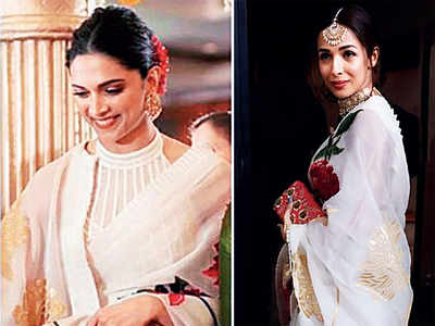 Malaika Arora wears the same sari as Deepika Padukone proving stylish minds think alike