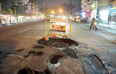 BBMP says 90%  potholes have been fixed. We couldn't help but puncture that claim