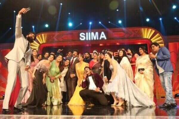 Mega moment on stage at SIIMA Awards