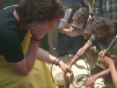 Watch: Congress leader Priyanka Gandhi's  unusual encounter with snakes