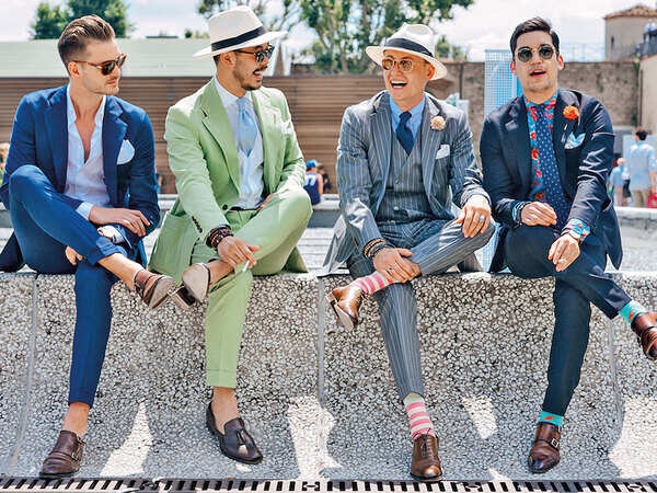 How much ankle should your formal cropped trousers bare?