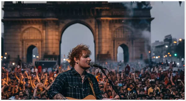 AI imagines Ed Sheeran's Mumbai darshan