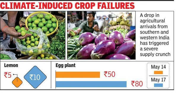 Kol kitchens feel the heat as lemon & brinjal prices spike across mkts