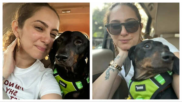 Lavina Tandon hits the road to Nepal with pet Junior