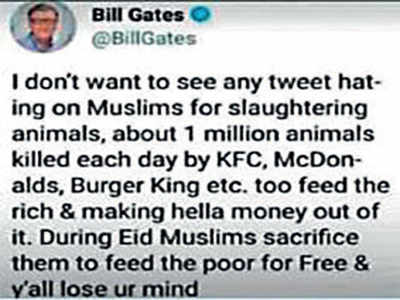 Fake News Buster: Fake Tweet attributed to Bill Gates