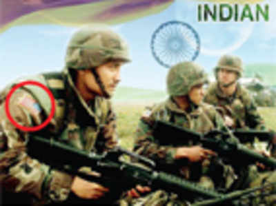 US soldiers on hoardings of Indian martyrs