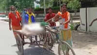 Family carries dead body on cart due to ongoing strike of ambulance personnel in Bihar’s Nalanda 