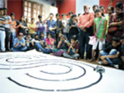 Robo-cars race it out at IISc