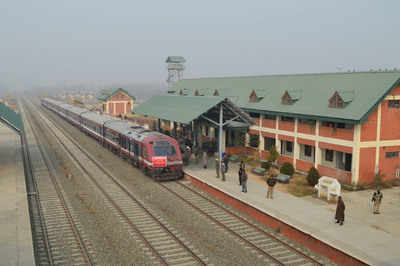 Rail service connecting north and south parts of Kashmir resumed today
