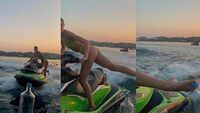 Bikini clad Kendall Jenner gives new spin to #BottleCapChallenge, performs the stunt on a jet ski 