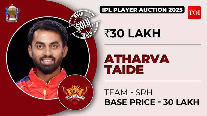 IPL Auction Live: Welcome back after the break. In the next set of Uncapped batters, Atharva Taide goes to SRH for his base price of Rs 30 lakh