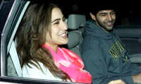 Sara Ali Khan and 'crush' Kartik Aaryan can't contain their smiles 