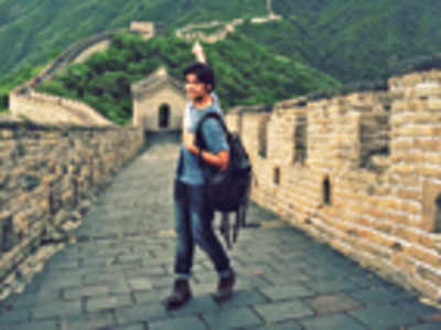 Ali Fazal scales the Great Wall