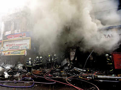 Major fire breaks out in busy Crawford Market