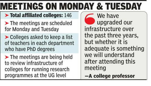 CU to review college infra for honours with research prog