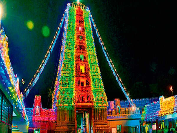 Stage set at Durga temple for nine-day Dasara Mahotsavam