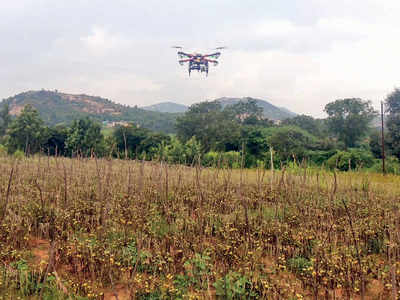 Hire drones to spray pesticide
