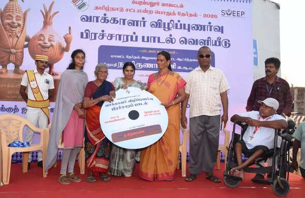 Perambalur collector pens voter awareness song