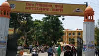 Patients being treated on floor due to lack of beds in UP’s Rampur 