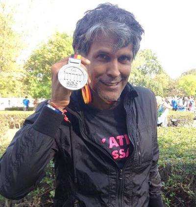 Milind Soman runs marathon in Berlin