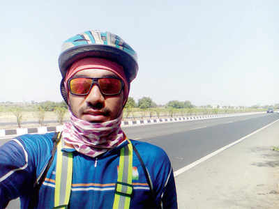 Class apart: Manipal prof cycles from Gujarat to Assam