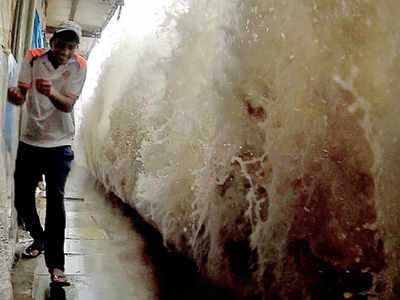 First reverse flooding in Bandra