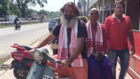 Mysuru man travelling to various holy places with his 70-year-old mother on scooter 