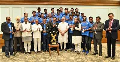 PM Narendra Modi meets Indian blind cricket team