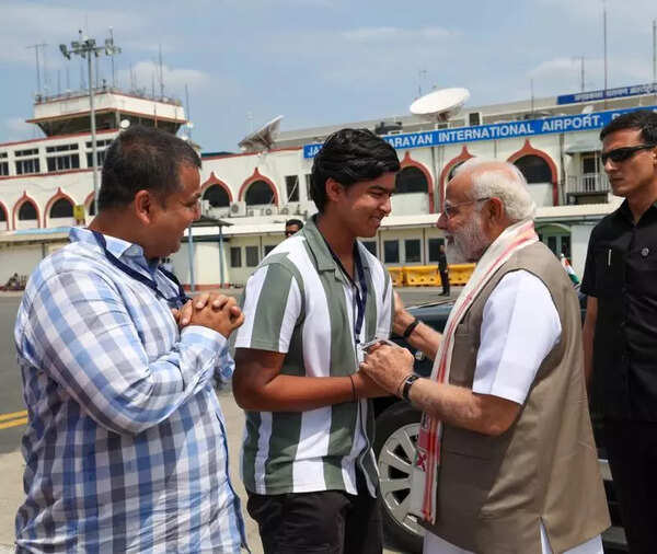 PM interacts with cricket sensation Suryavanshi at airport, praises him