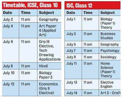 CISCE declares revised timetable for board exams; papers from July 1-14