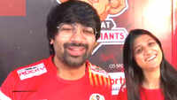 Malhar Thakar and Aarohi Patel cheer for Gujarat Fortune Giants 