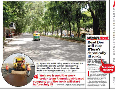 Not just ‘waterproof’, Bruhat Bengaluru Mahanagara Palike will make roads as tough as teflon too
