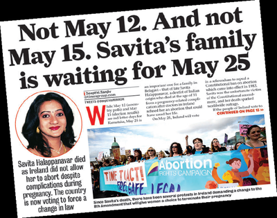 Savita Halappanavar’s father makes a plea to the Irish who vote today on changing abortion law