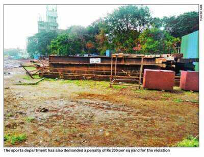 Fight over 5,000 sq m at Azad Maidan - After trees, Metro-3 cuts space for sports