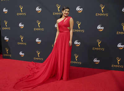 Priyanka Chopra keeps it 'simply red' at Emmys red carpet