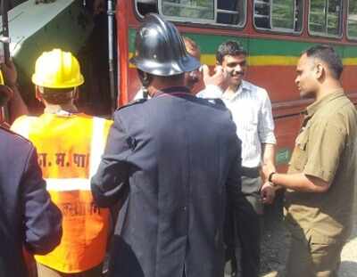 Mumbai: BEST Bus catches fire in Thane, no casualties reported