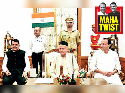 MAHA TWIST: Fadnavis back as CM, Ajit is his deputy