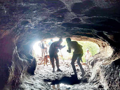 Two Buddhist caves discovered by farmers in Pavana-Maval