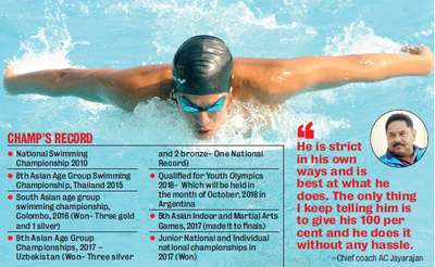 Meet young Bengaluru swimmer Srihari Nataraj, who will represent the country at the Commonwealth Games 2018
